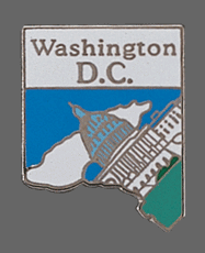 District of Columbia Shape Lapel Pin