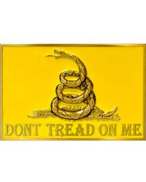 Don't Tread On Me Gadsden Emblem on a Belt Buckle