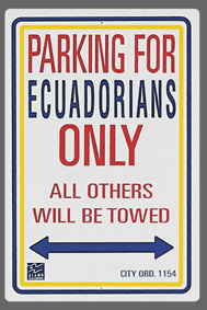 Ecuadorian Parking Sign
