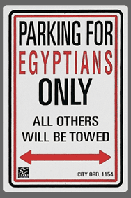Egyptian Parking Sign