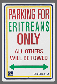 Eritreans Parking Sign