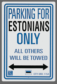 Estonian Parking Sign