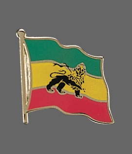 Ethiopia W/Lion Lapel Pin