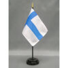 4 in. X 6 in. Finland Mounted on a 10 in. Black Staff with Gold Spear tip.