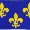 France Fleur De Lis 3'x5' Poly Flag, France Fleur De Lis 3 Blue 3'x5' Poly Flag