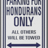 Hondurans Parking Sign