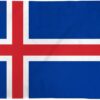 Iceland Flag 3x5 Foot Polyester Icelandic National Flags