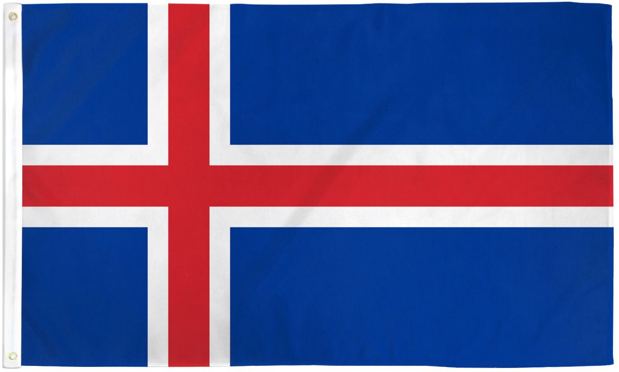 Iceland Flag 3x5 Foot Polyester Icelandic National Flags