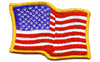 2"x3.5" US Flag Waving Rectangle Patch