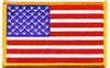 2"x3.5" United States (Gold border) Rectangle Patch
