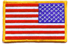 2"x3.5" United States Reverse (Gold border) Rectangle Patch
