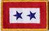 2"x3.5" Service 2-Star Banner Rectangle Patch
