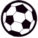 2"x3.5" Soccer Ball Black Rectangle Patch