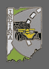 Indiana State Map Hat Lapel Pin, Indiana Shaped State Lapel Pin