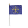 4 in. X 6 in. Indiana Mounted on a 10 in. Black Staff with Gold Spear tip