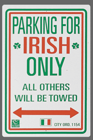 Irish Parking Sign