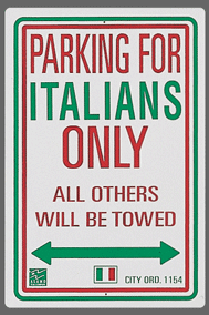 Italian Parking Sign