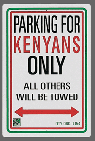Kenyan Parking Sign