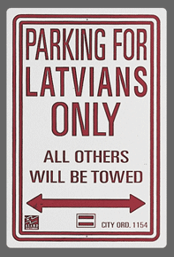 Latvian Parking Sign