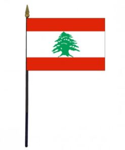 Lebanon 4"x6" Stick Flag