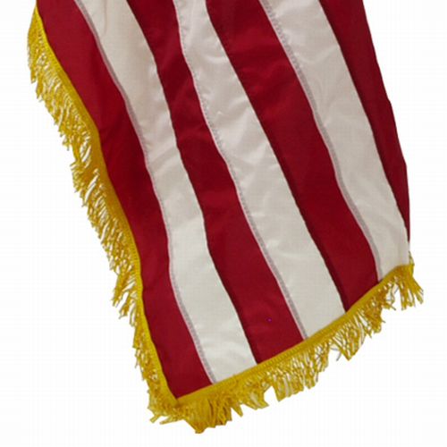 American 3' X 4' Nylon Fringed, American Flag Fringed 3' X 4', 3' X 4' U.S. Flag Pole Sleeve and Fringe, Indoor American 3' X 4' Nylon Flag Fringed, Indoor American Nylon Flag with Fringe, Indoors U.S. Flag Pole Sleeve and Fringe