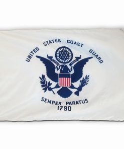 Coast Guard 2'x3' Nylon Flag comes with brass grommets.