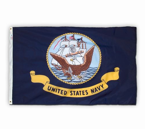 Perma-Nyl 4'x6' Nylon Navy Flag, Navy 4'x6' Nylon Flag