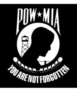 POW/MIA Single Face Reverse Flag - Nylon 3X5'
