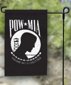 POW/MIA Single Face Reverse Flag - Nylon 18X12"