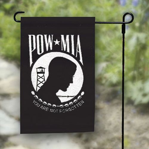 POW/MIA Single Face Reverse Flag - Nylon 18X12"
