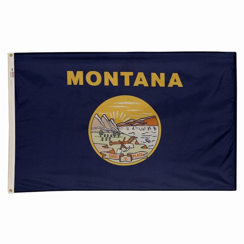 Spectramax 3'x5' Nylon Montana Flag, Montana State 3 ft x 5 ft Nylon Flag, Nylon Outdoor Montana 3 ft x 5 ft State Flag