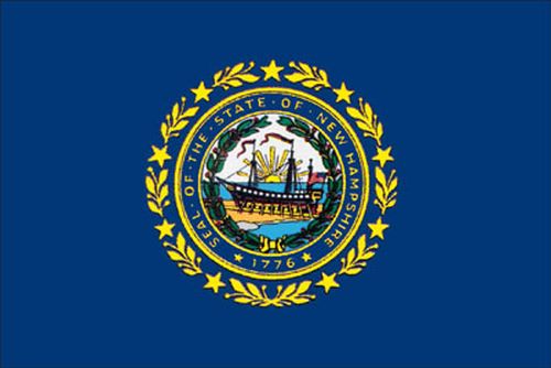 New Hampshire 8'x12' Applique Nylon Flag