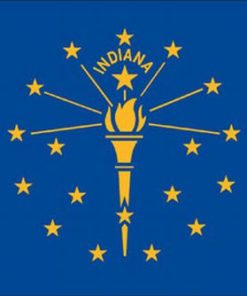 Indiana 4"x6" Stick Flag