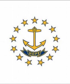 Rhode Island 4"x6" Stick Flag