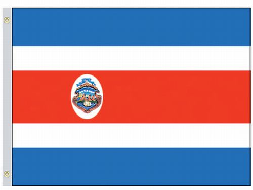 Costa Rica Govt 4'x6' Nylon Flag