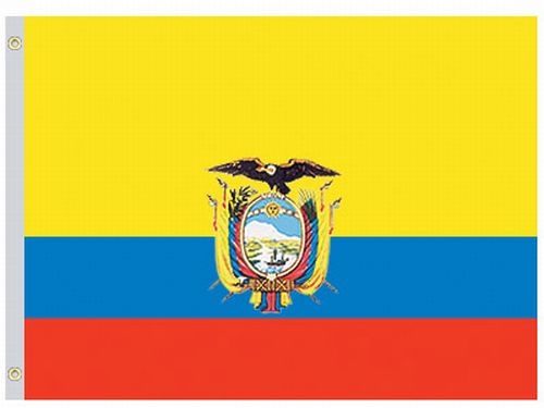 Ecuador Govt 5'x8' Nylon Flag