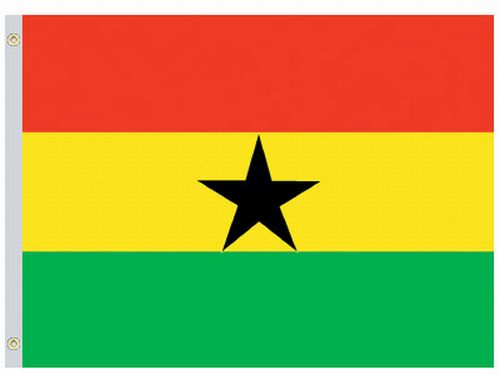 Ghana 2'x3' Nylon Flag