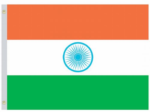 India 2'x3' Nylon Flag