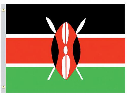 Kenya 2'x3' Nylon Flag