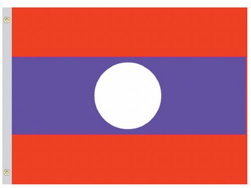 Laos 3'x5' Nylon Flag