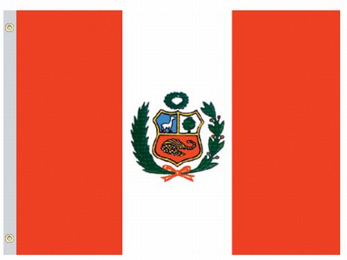 Peru Civil 2'x3' Nylon Flag