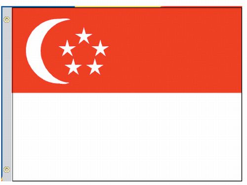 Singapore 5'x8' Nylon Flag