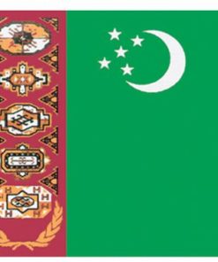 Turkmenistan 2'x3' Nylon Flag