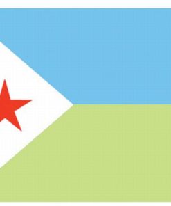Djibouti 4"x6" Stick Flag