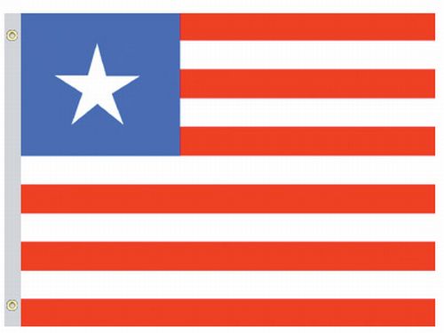 Liberia 4"x6" Stick Flag