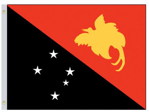 Papua New Guinea 4"x6" Stick Flag
