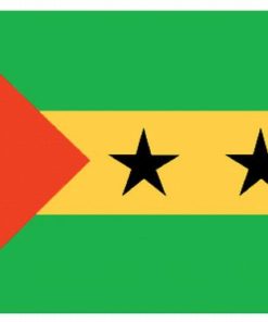 Sao Tome & Principe 4"x6" Stick Flag