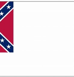 4"x6" Rayon 2nd Conederate Stick Flag