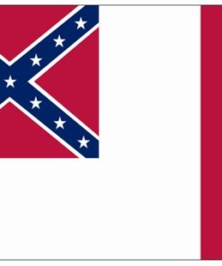 4"x6" Rayon 3rd Conederate Stick Flag