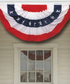 3'x6' Polycotton Full Fan Flag With Stars